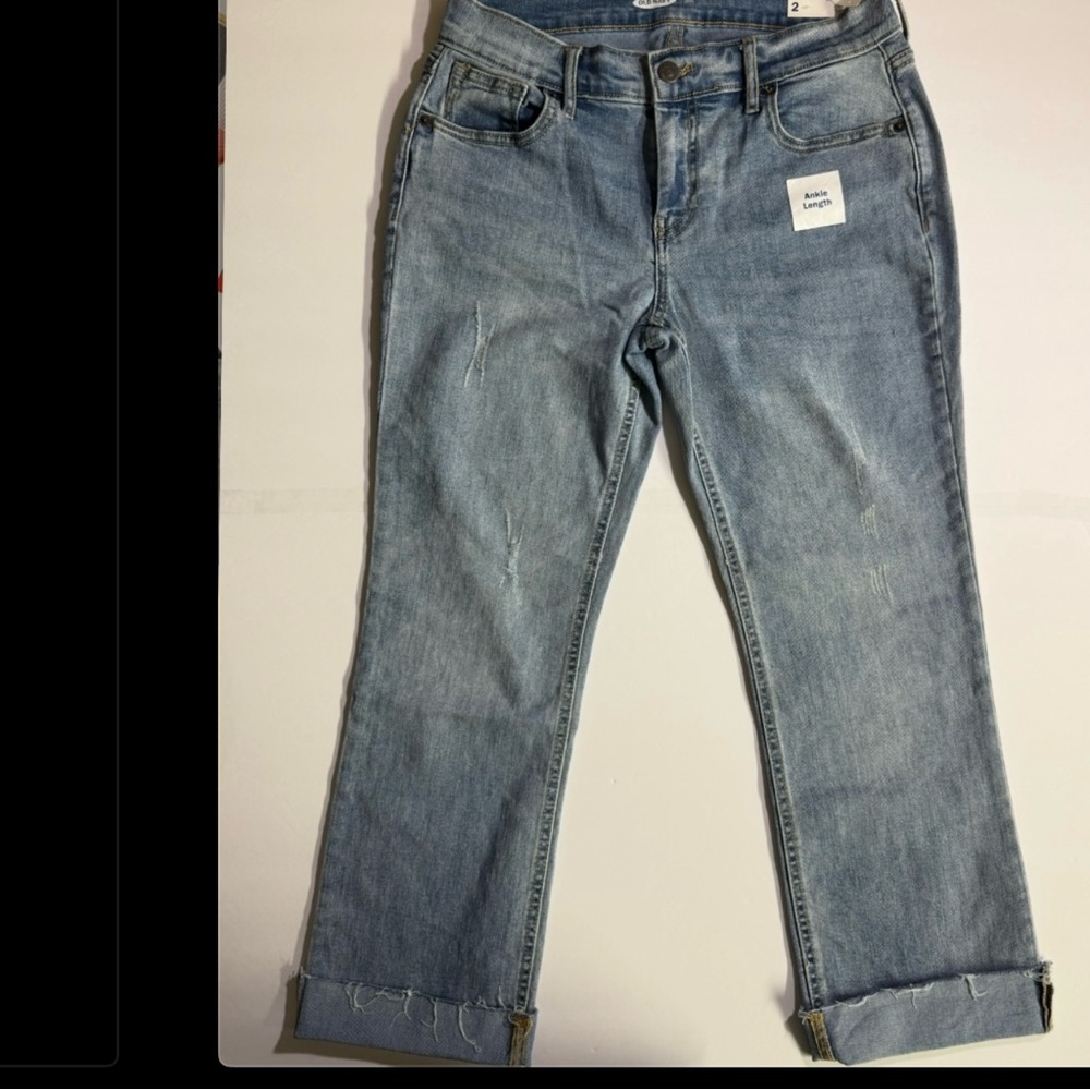 Women's Old Navy Ankle Length Flare Blue Jeans
